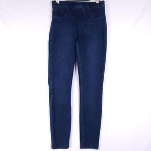 Spanx Jean Ankle Leggings Womens Small Blue Stretch Pull On